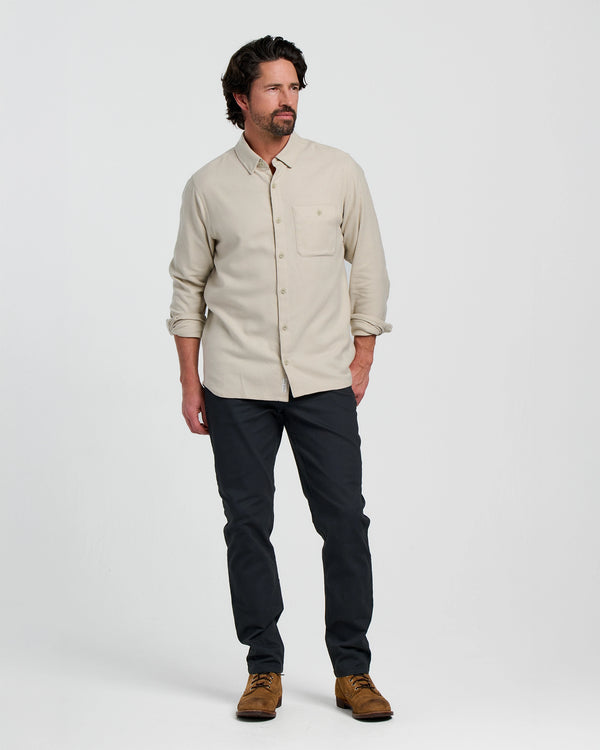 Men's Seawool Flannel Shirt - Sandstone