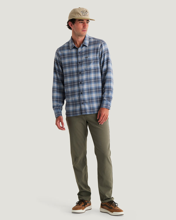 Men's Seawool Flannel Shirt - Storm Cloud Plaid