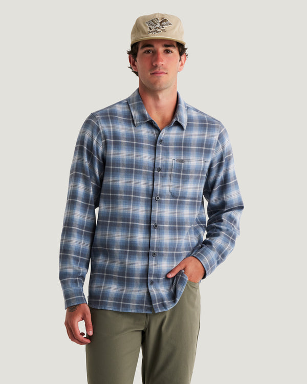 Men's Seawool Flannel Shirt - Storm Cloud Plaid