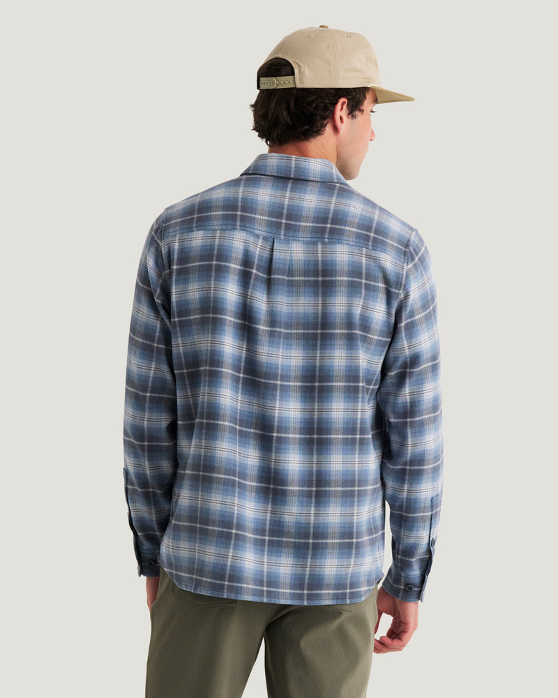 Men's Seawool Flannel Shirt - Storm Cloud Plaid