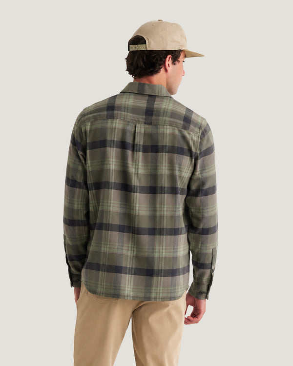 Men's Seawool Flannel Shirt - Dark Forest Plaid