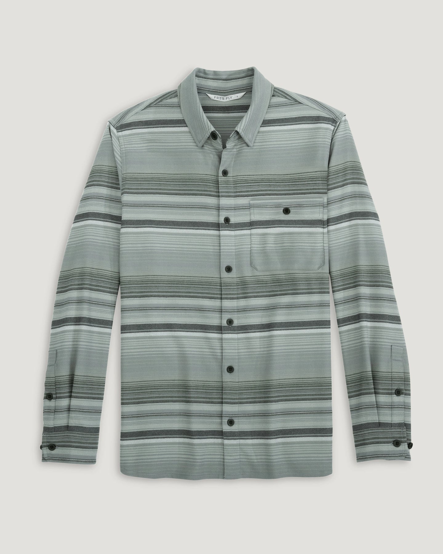 Men's Seawool Flannel Shirt - Sagebrush Stripe