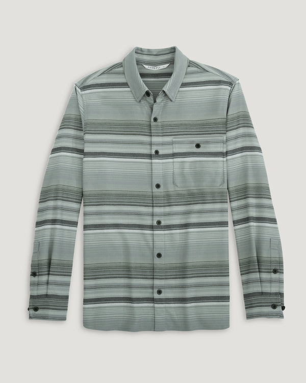 Men's Seawool Flannel Shirt - Sagebrush Stripe