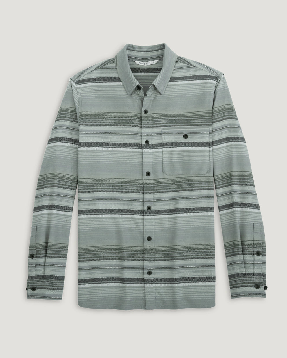 Men's Seawool Flannel Shirt - Sagebrush Stripe