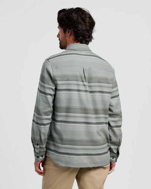 Men's Seawool Flannel Shirt - Sagebrush Stripe