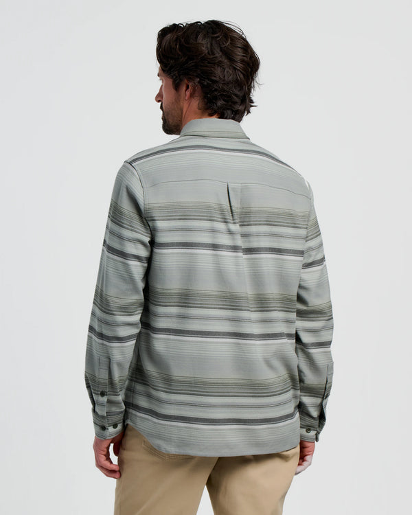 Men's Seawool Flannel Shirt - Sagebrush Stripe