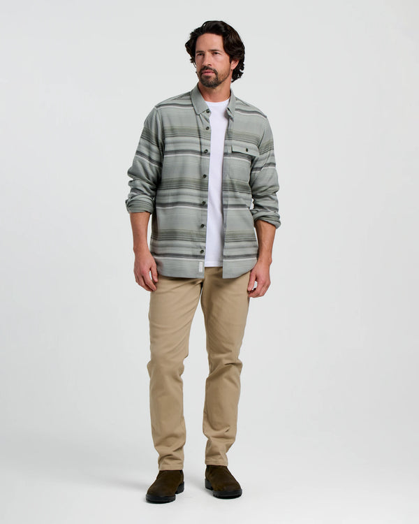 Men's Seawool Flannel Shirt - Sagebrush Stripe