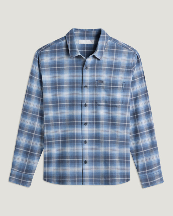 Men's Seawool Flannel Shirt - Storm Cloud Plaid