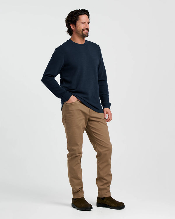 Men's Waffle Crew - Deep Navy
