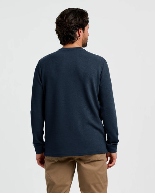 Men's Waffle Crew - Deep Navy