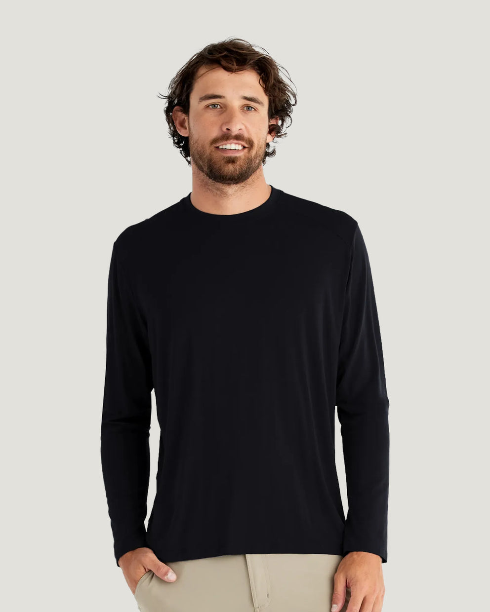 Men's Bamboo Shade Long Sleeve - Black