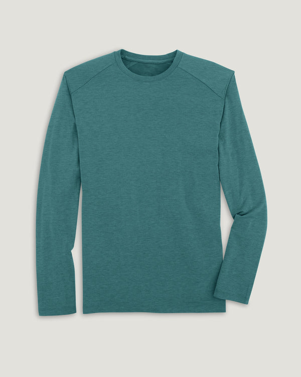 Men's Bamboo Shade Long Sleeve - Heather Sea Pine