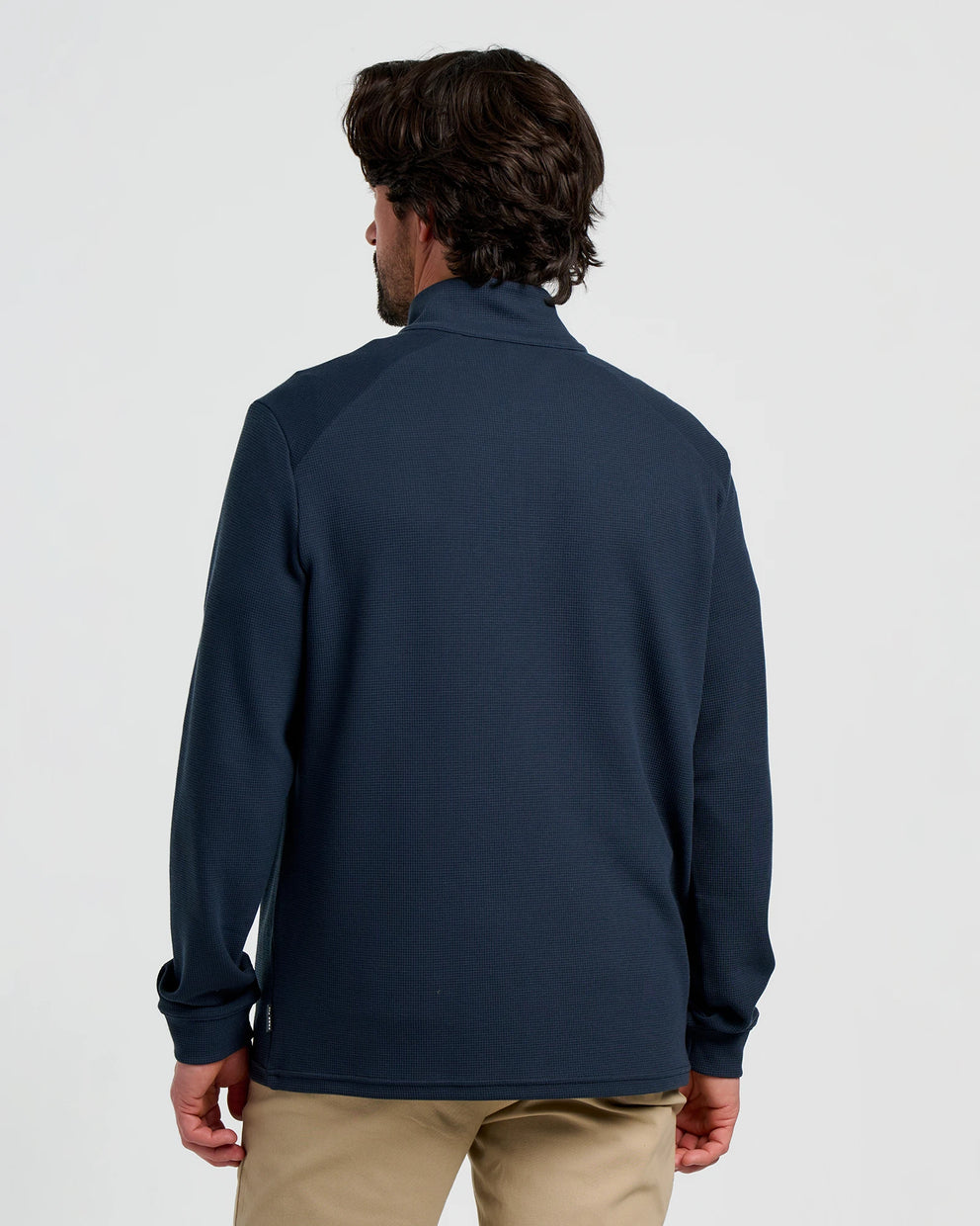 Men's Waffle Quarter Zip - Deep Navy