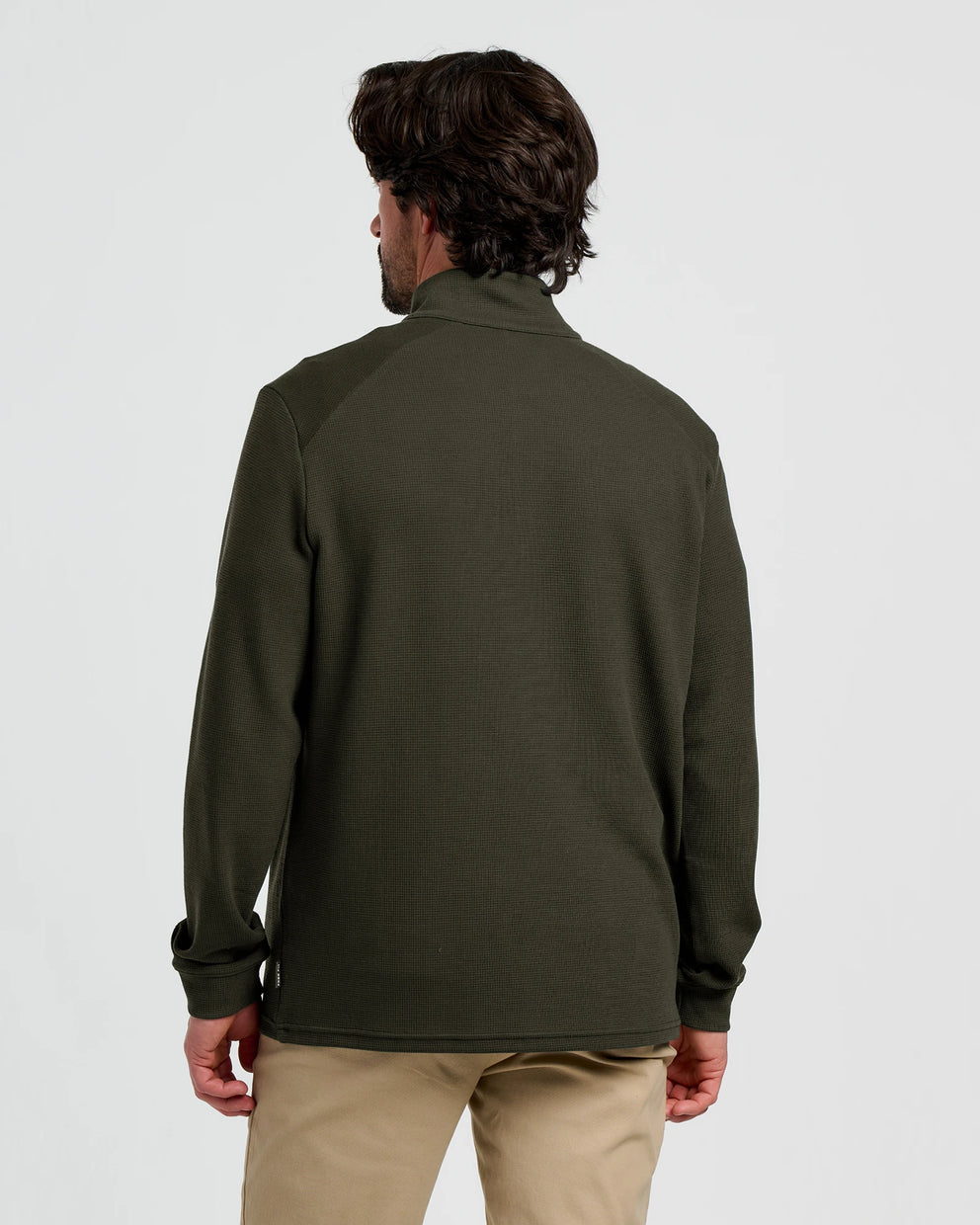 Men's Waffle Quarter Zip - Dark Forest