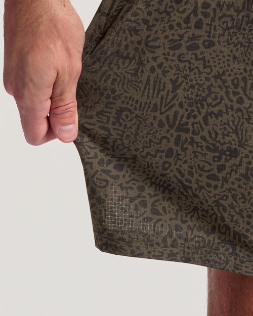 Men's Breeze Vent Short - Drifter Print Fatigue