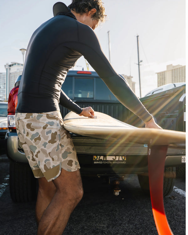 Men's Dawn Patrol Boardshort - Vintage Camo Desert Tan