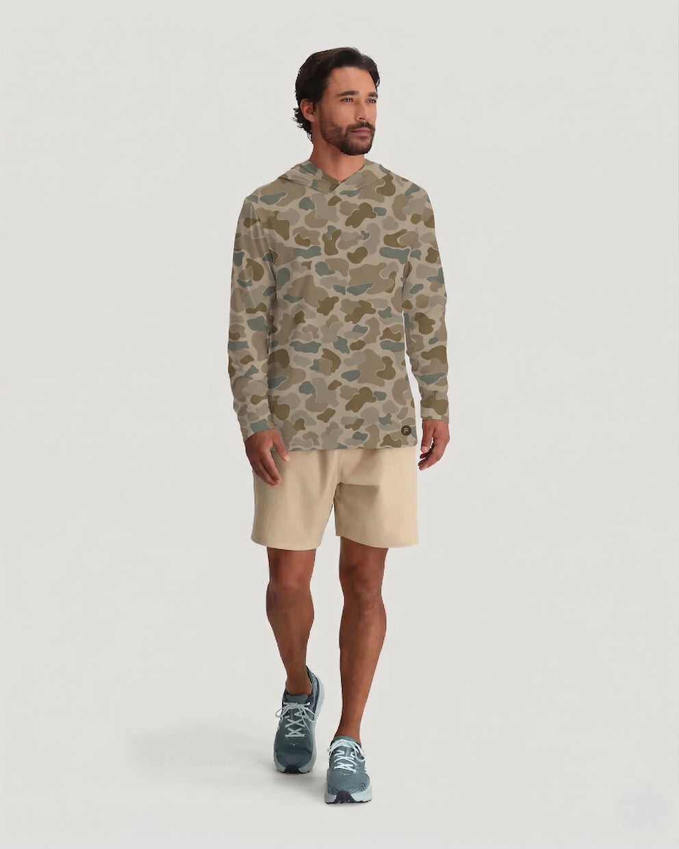Men's Elevate Lightweight Hoodie - Vintage Camo Desert Tan