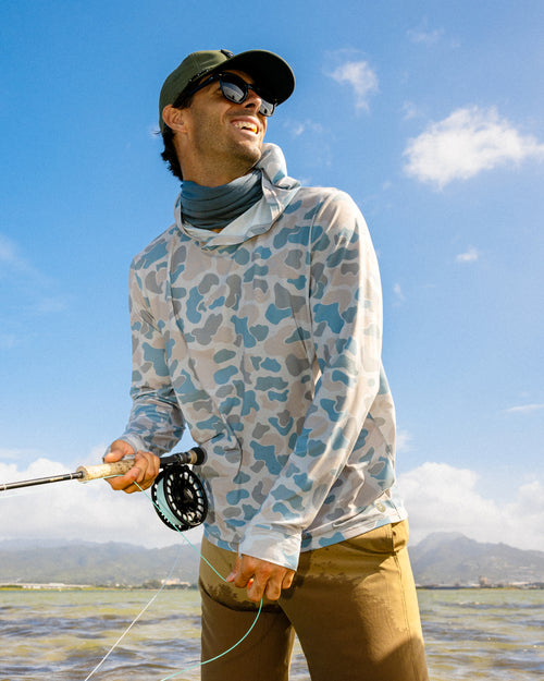 Men's Elevate Lightweight Hoodie - Vintage Camo Desert Tan