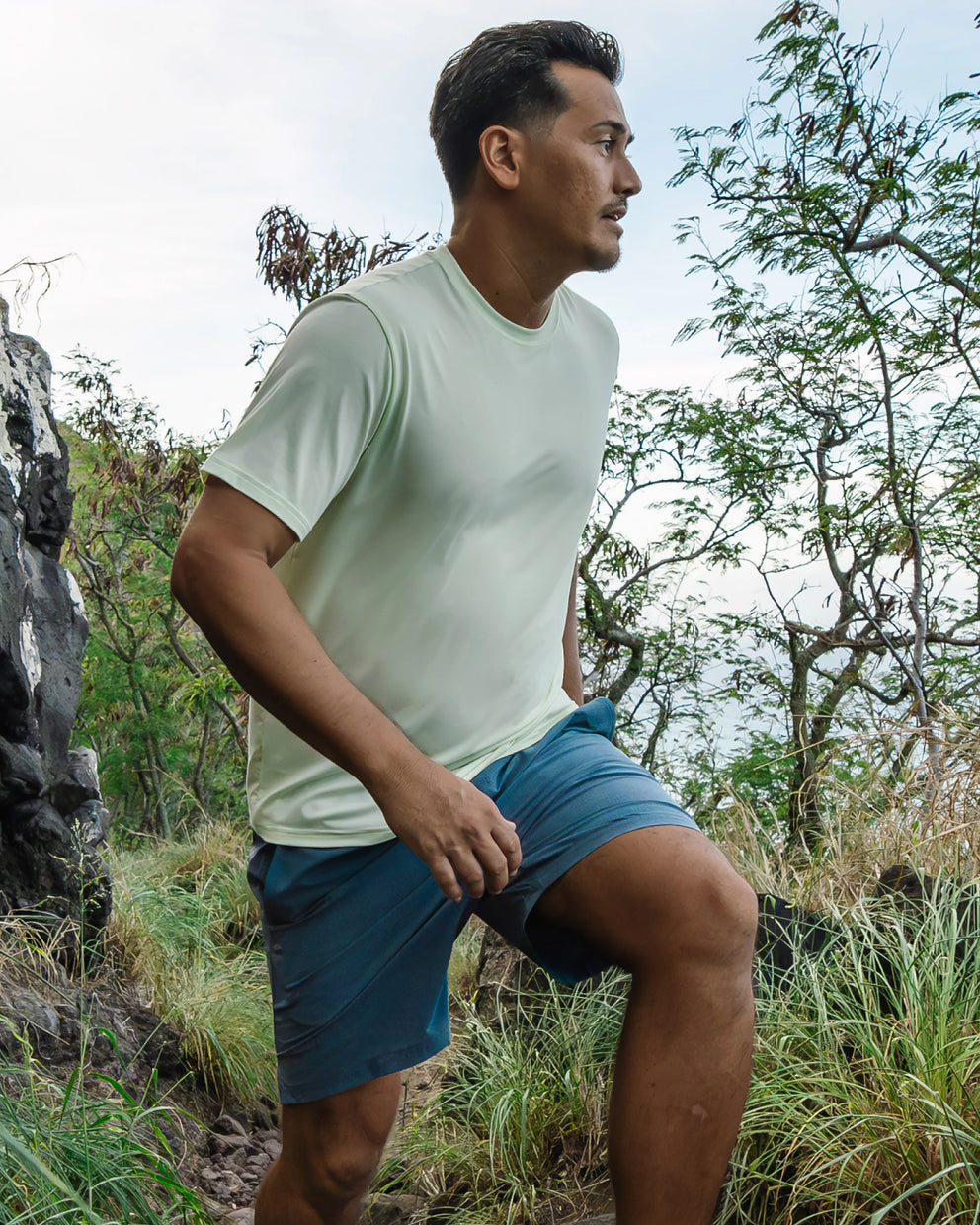 Men's Elevate Lightweight Tee - Heather Grey