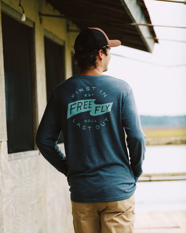 First and Last Long Sleeve - Heather Storm Cloud