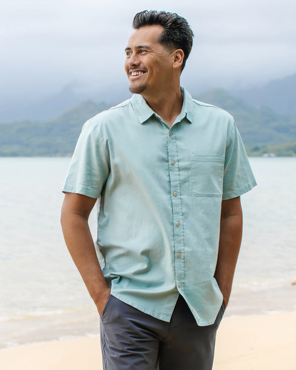 Men's Harbor Short Sleeve Shirt - Ocean Mist