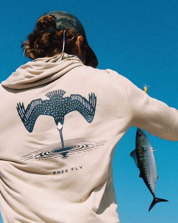 Men's Bamboo Lightweight Graphic Hoodie - Dive Bomb Desert Tan