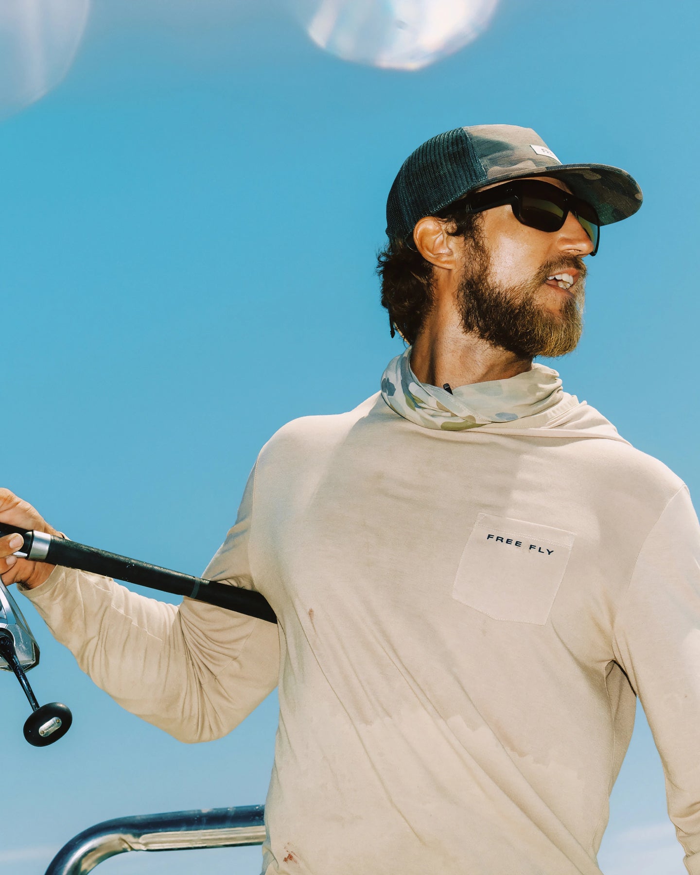 Men's Bamboo Lightweight Graphic Hoodie - Dive Bomb Desert Tan