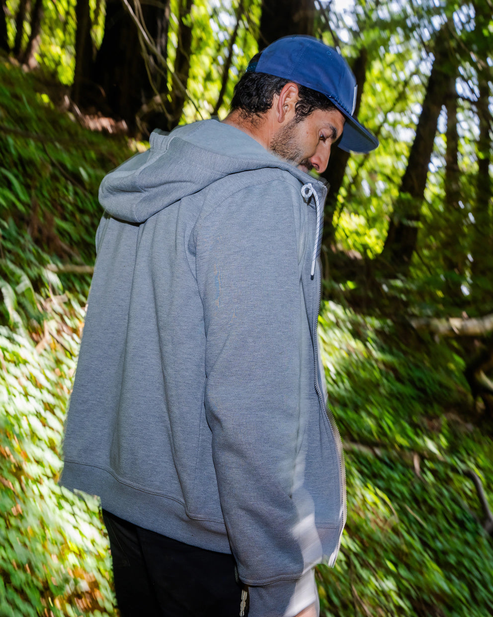 Men's Bamboo Northcoast Fleece Full Zip Hoodie - Heather Grey