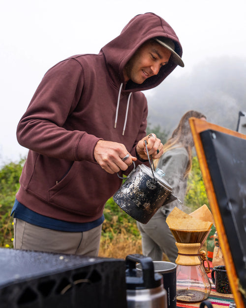 Men's Bamboo Northcoast Fleece Pullover Hoodie - Chestnut