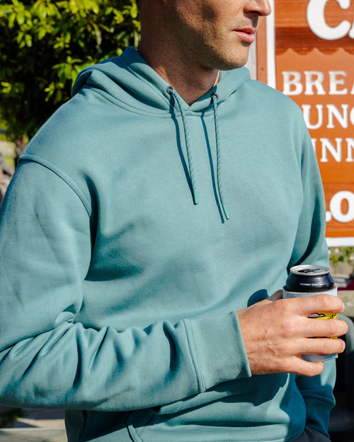 Men's Bamboo Northcoast Fleece Pullover Hoodie - Sea Pine