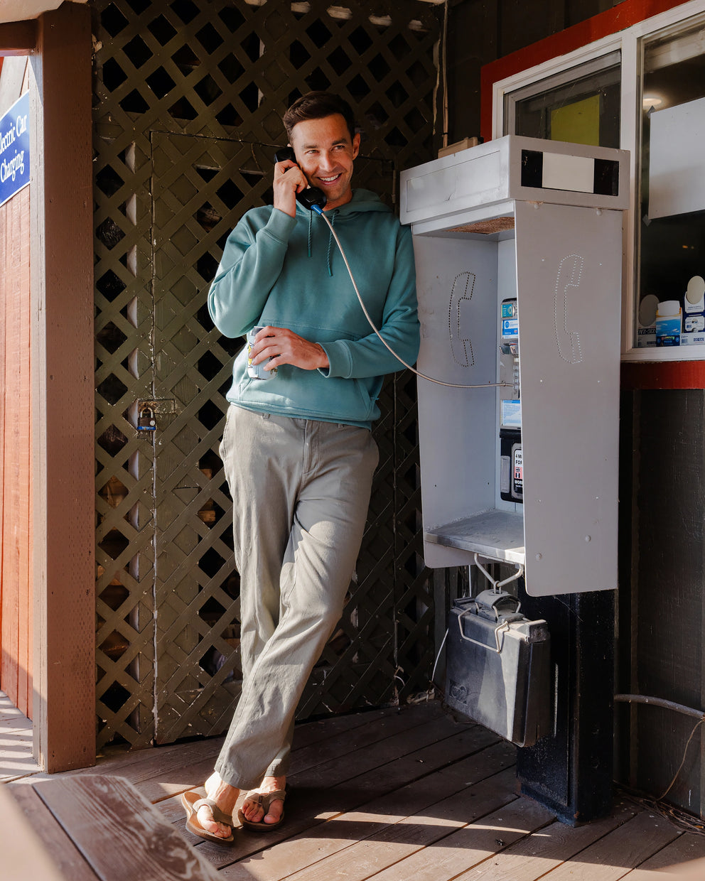 Men's Bamboo Northcoast Fleece Pullover Hoodie - Sea Pine