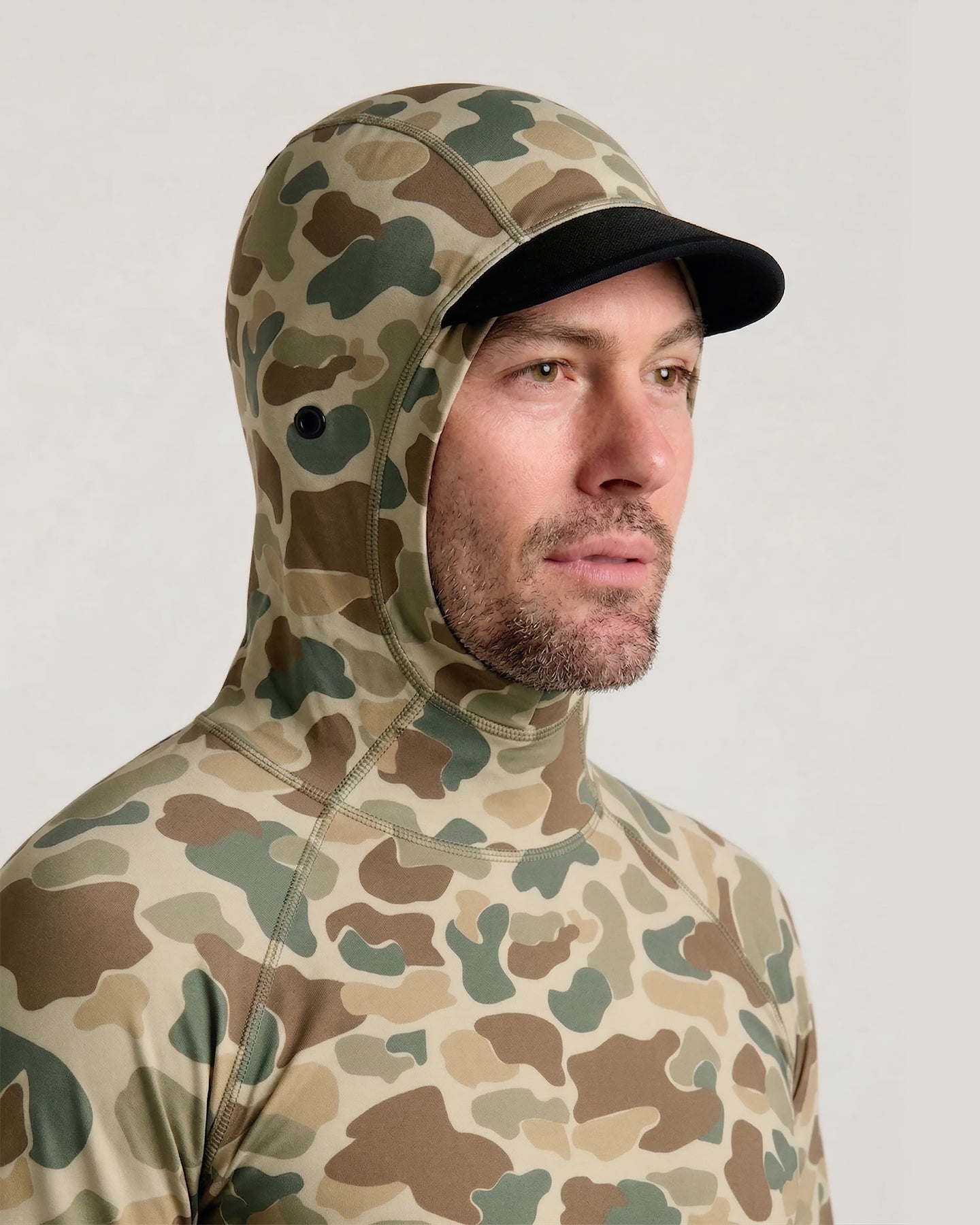 Men's Pinnacle Hooded Rash Guard - Vintage Camo