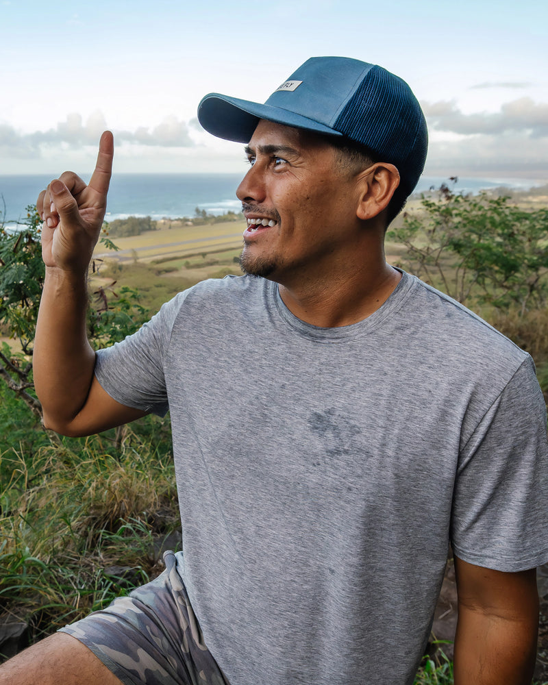 Reverb Packable Trucker Hat - Pacific Blue