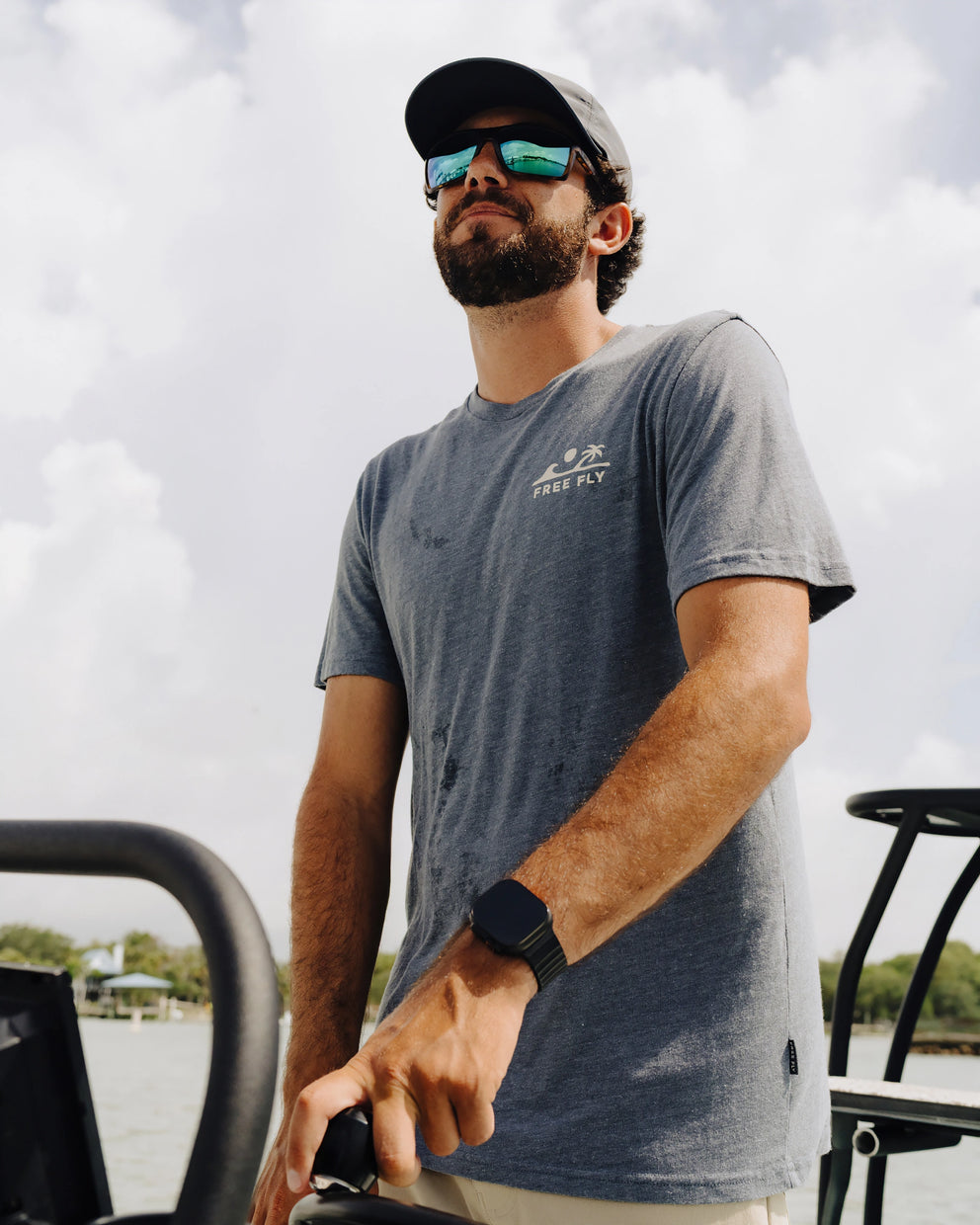 Rising Tide Tee - Heather Storm Cloud