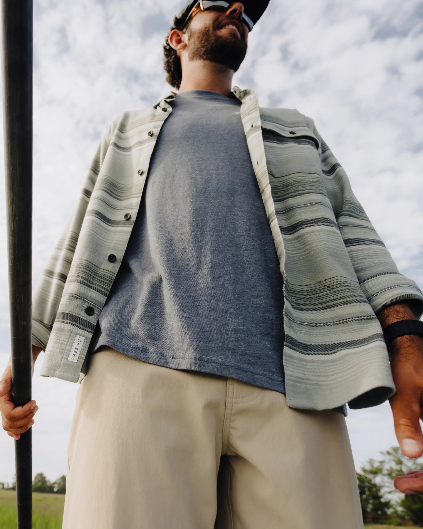 Men's Seawool Flannel Shirt - Sagebrush Stripe