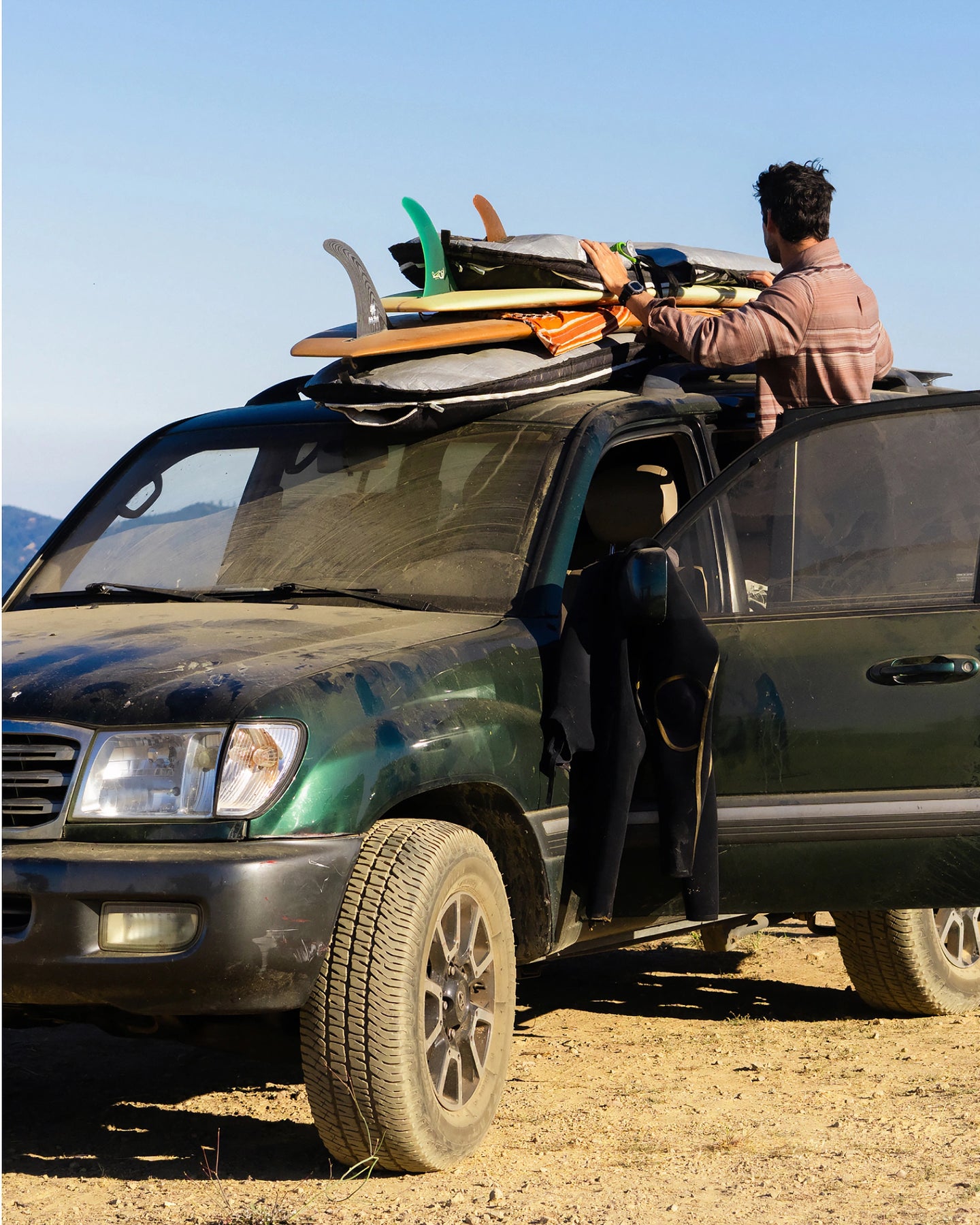 Men's Seawool Flannel Shirt - Nutmeg Stripe