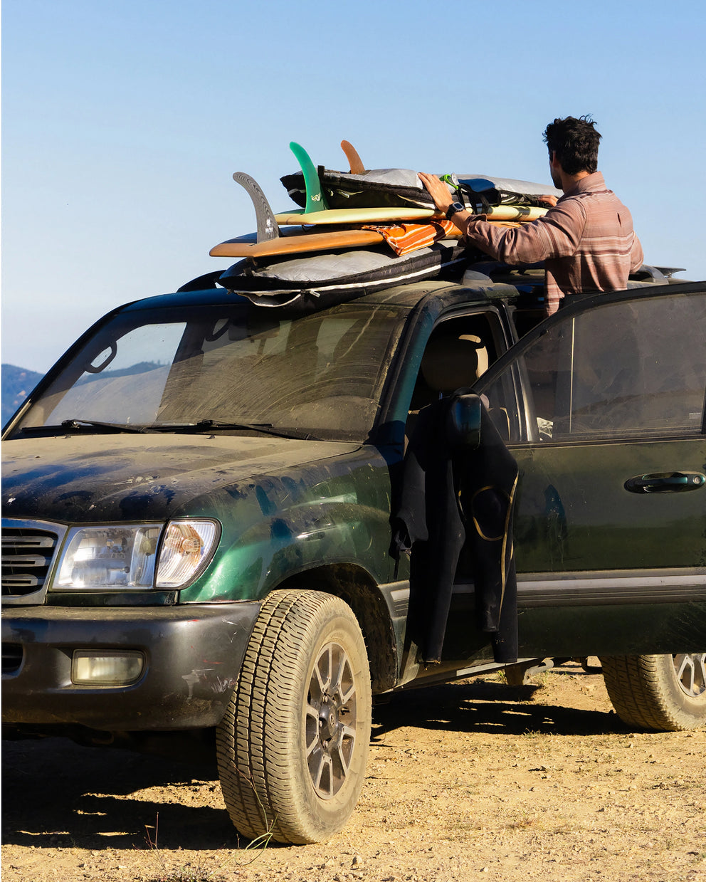 Men's Seawool Flannel Shirt - Nutmeg Stripe