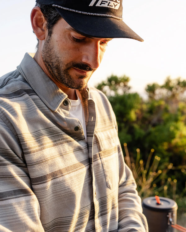 Men's Seawool Flannel Shirt - Sagebrush Stripe