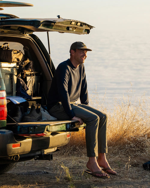 Men's Waffle Crew - Deep Navy