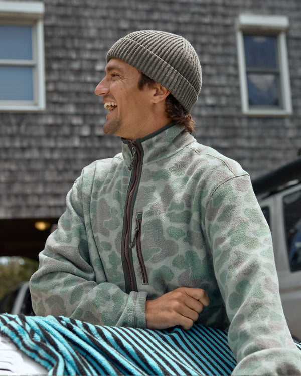 Men's Ashridge Fleece Half Zip - Vintage Camo Oil Green