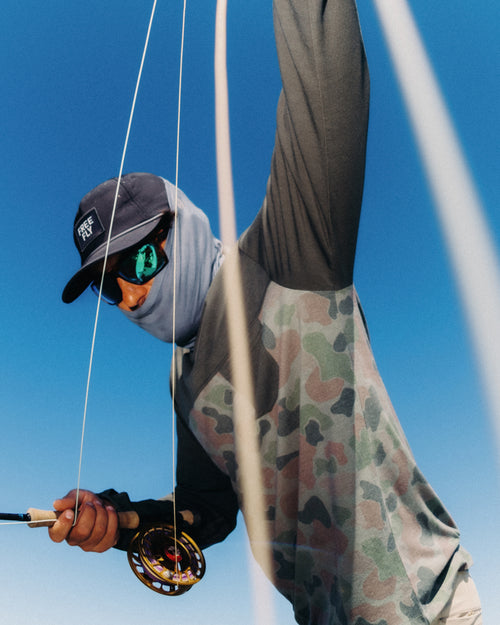 Men's Bamboo Hybrid Hoodie - Canyon / Vintage Camo Desert Tan