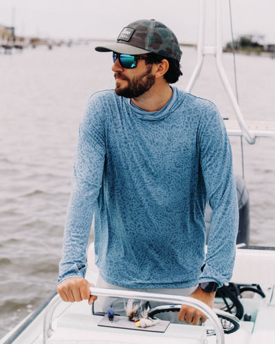 Men's Bamboo Lightweight Hoodie - Pacific Blue