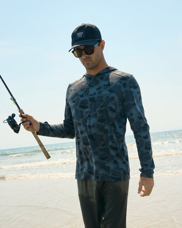 Men's Bamboo Shade Hoodie - Vintage Camo Black