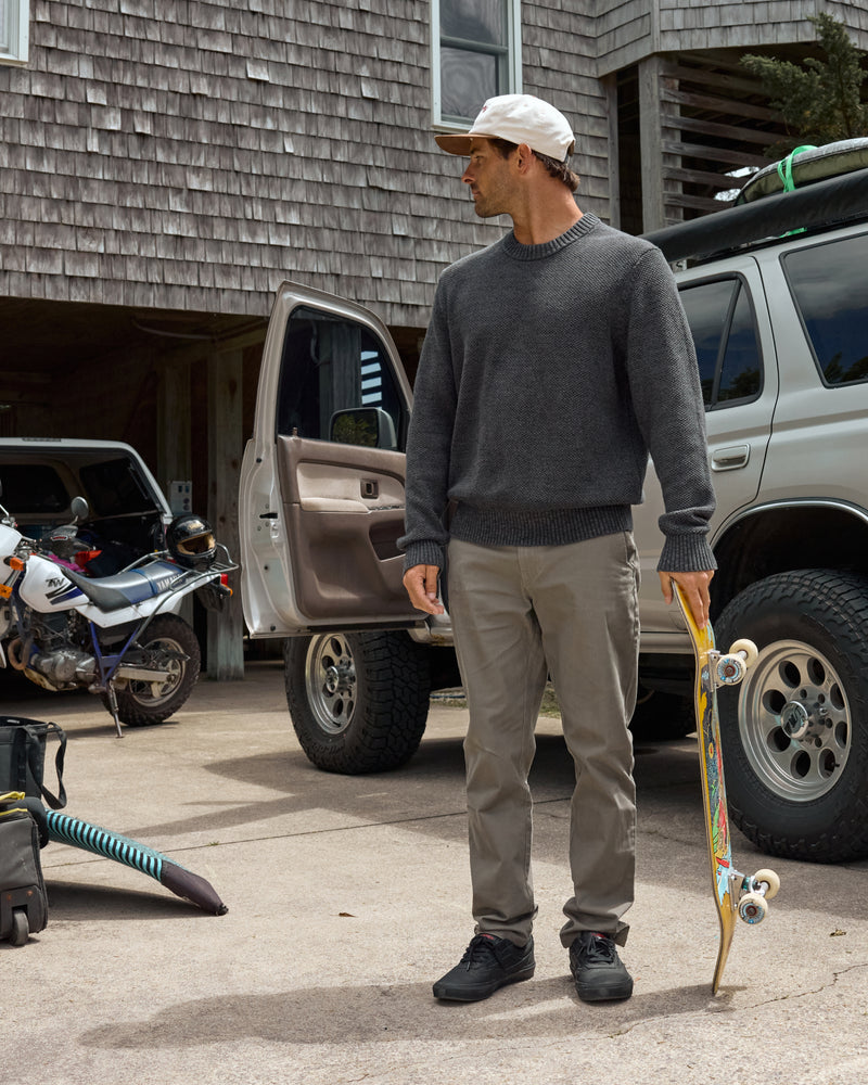 Men's Coastloom Crew Sweater - Heather Anthracite