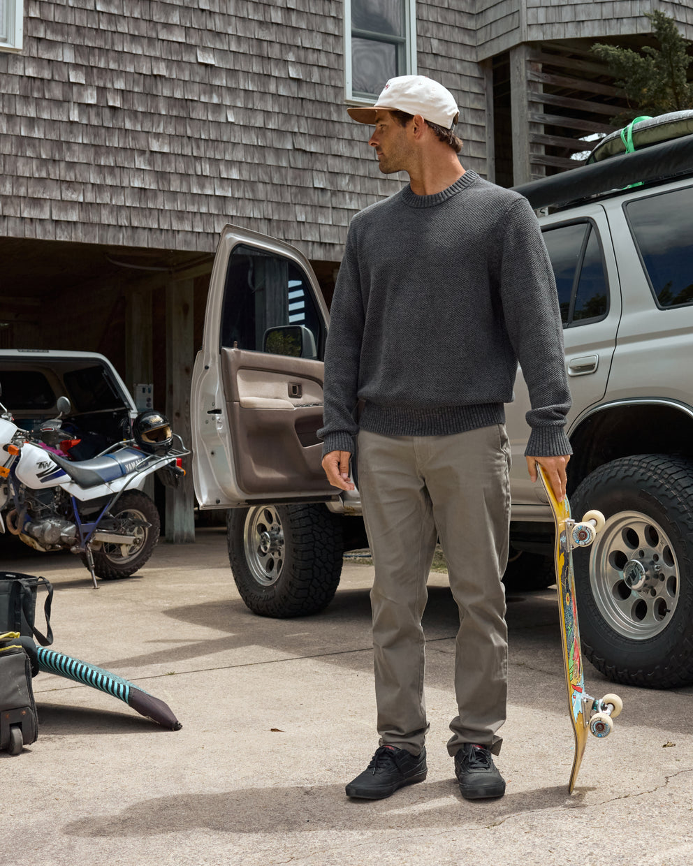 Men's Coastloom Crew Sweater - Heather Anthracite