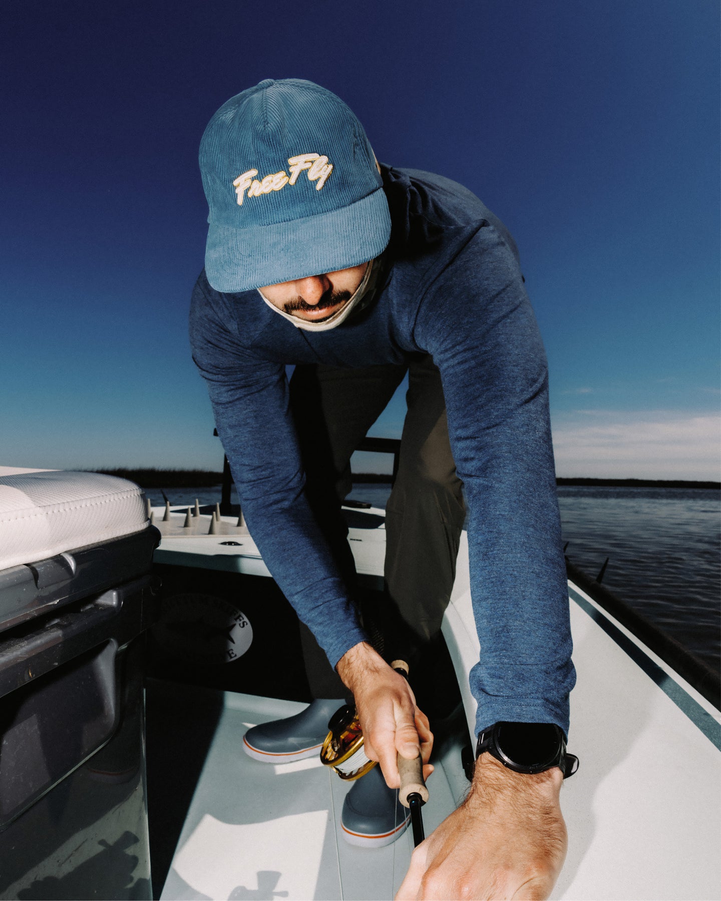 Nineties Corduroy Snapback Hat - Windward Blue