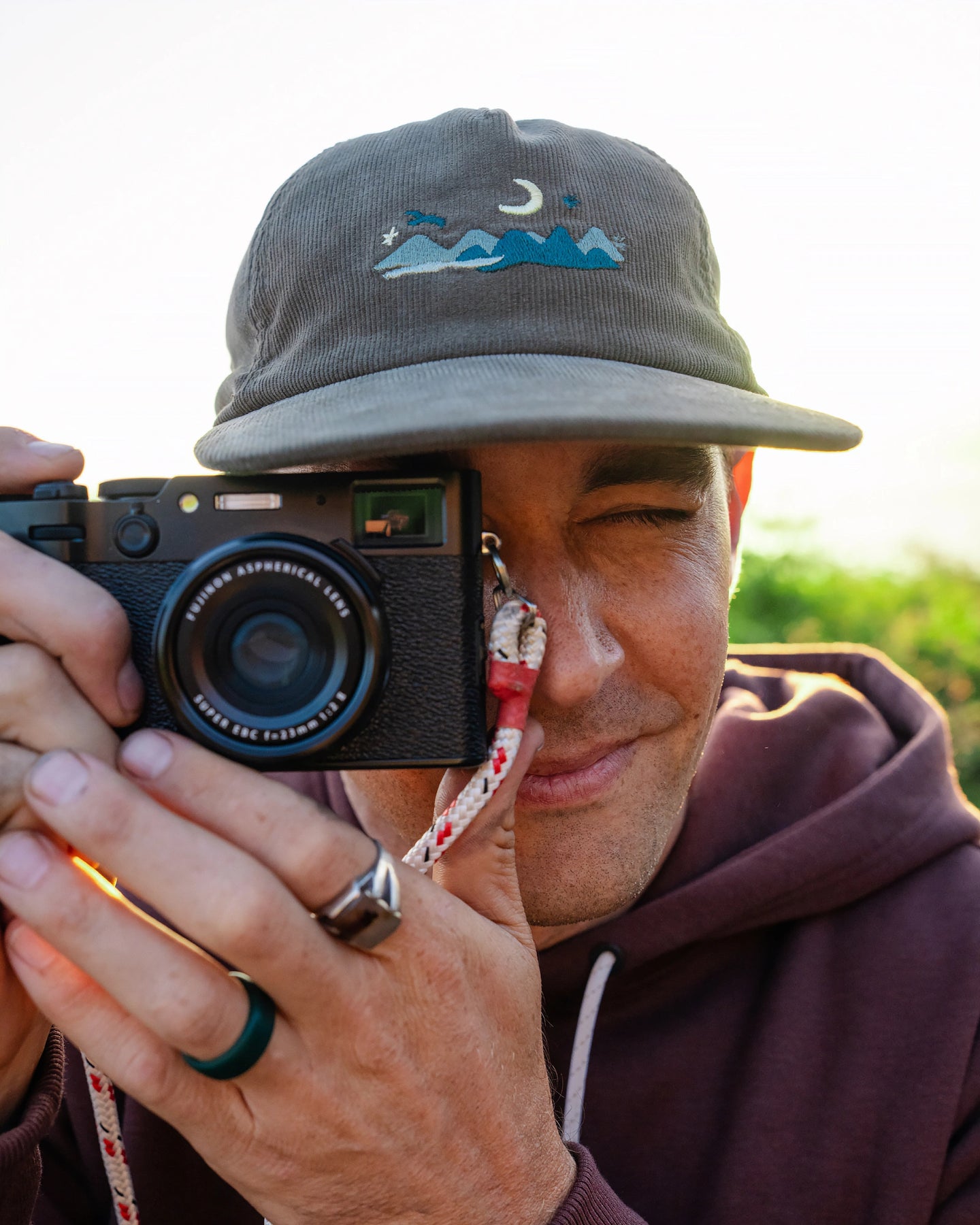 Moonrise Cord Strapback Hat - Fatigue