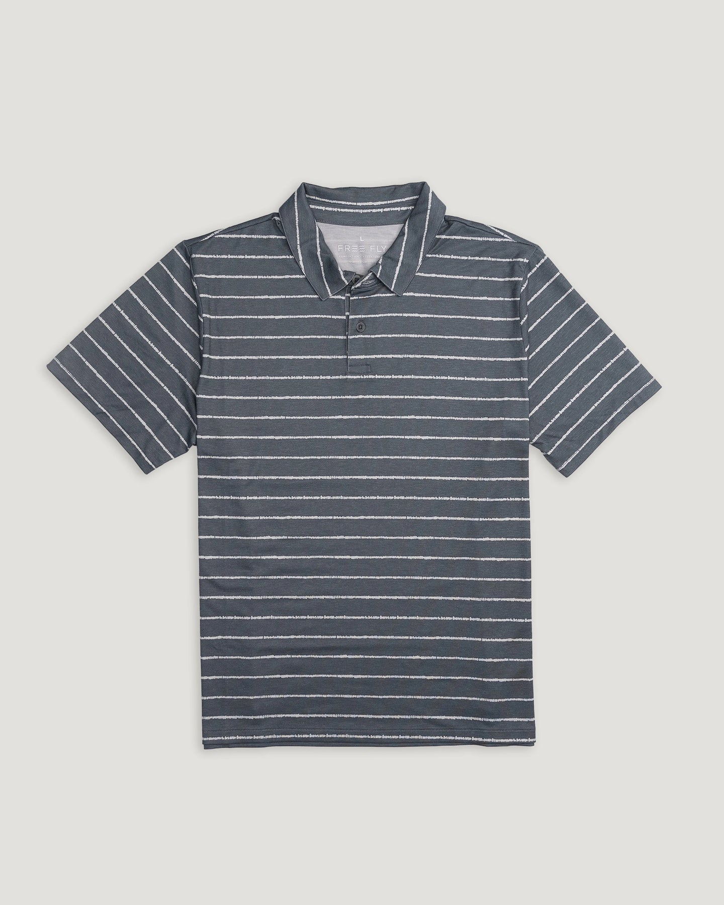 Men's Elevate Polo - Dash Stripe Storm Cloud