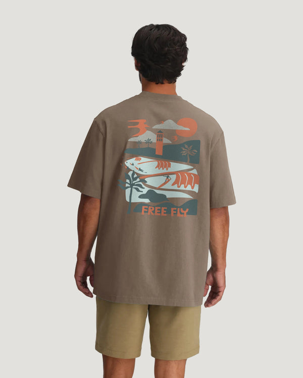 Pūpūkea Relaxed Graphic Tee - Fossil