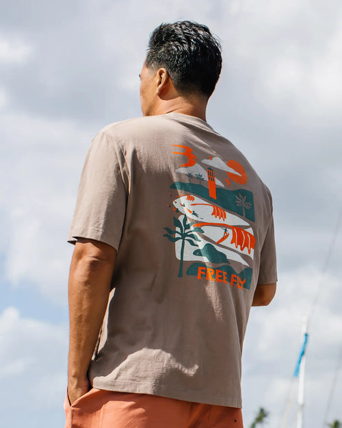 Pūpūkea Relaxed Graphic Tee - Fossil